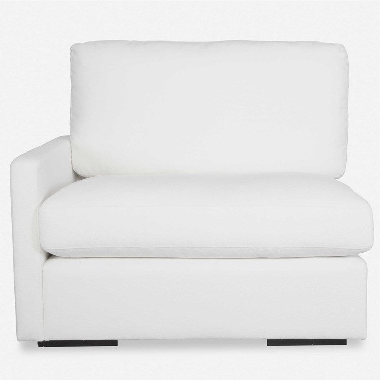 Uttermost Refuge Modular Sectional Sofa with Ottoman ~ Ultra Plush Artic White Performance Fabric - Image 3