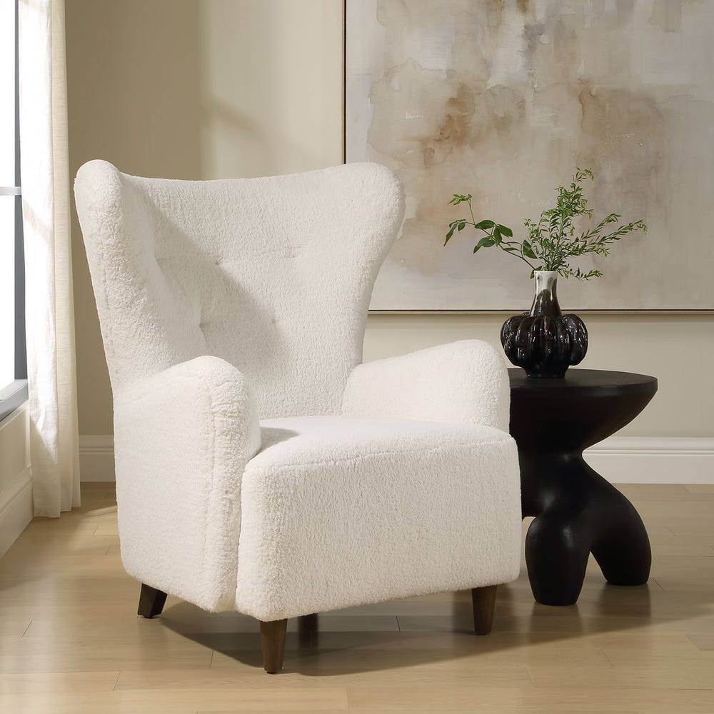 Uttermost Ingel Off-White Armchair - Image 2