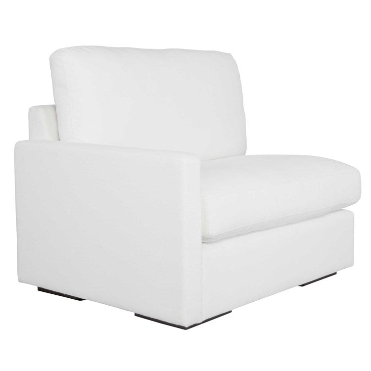 Uttermost Refuge Modular Left Arm Facing Piece ~ Ultra Plush Artic White Performance Fabric - Image 2