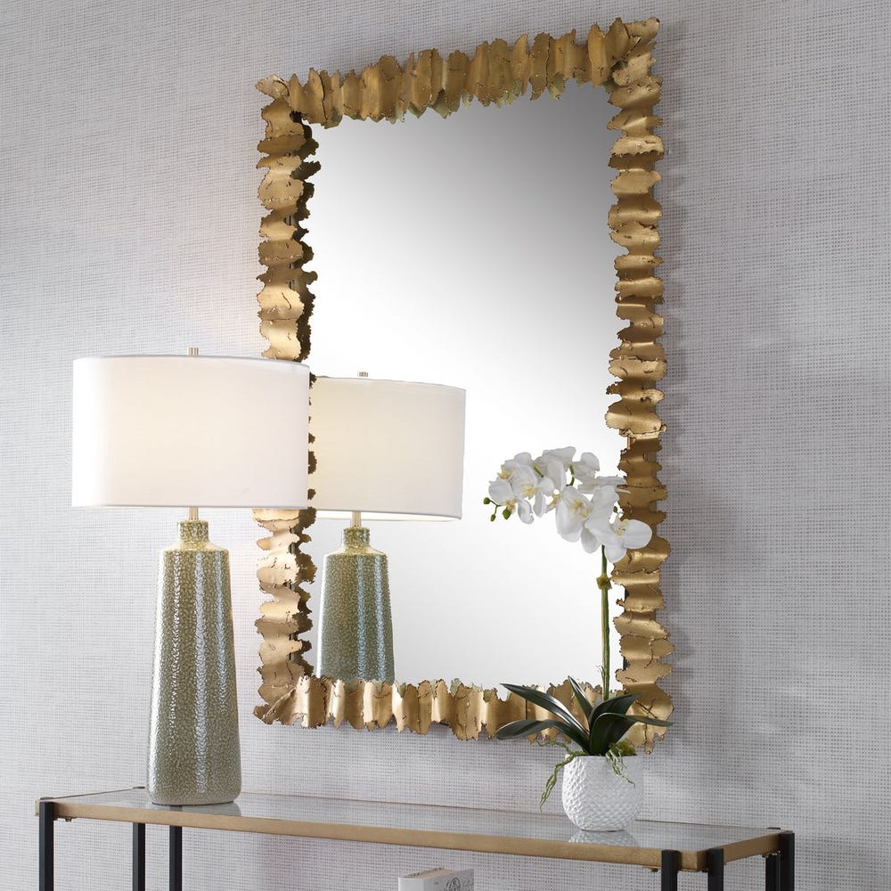 Uttermost Lev Contemporary Antique Gold Mirror - Image 1