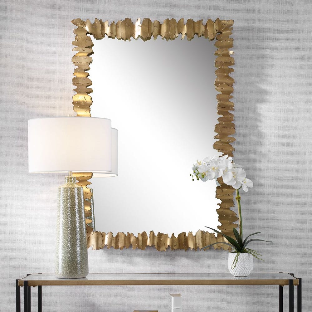 Uttermost Lev Contemporary Antique Gold Mirror - Image 2
