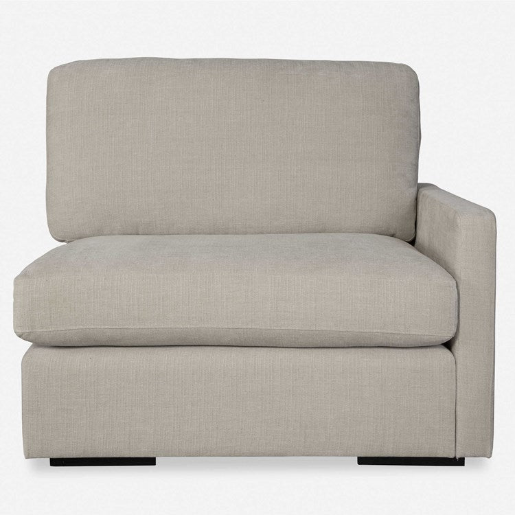 Uttermost Refuge Modular Right Arm Facing Piece ~ Velvety Sand Performance Fabric