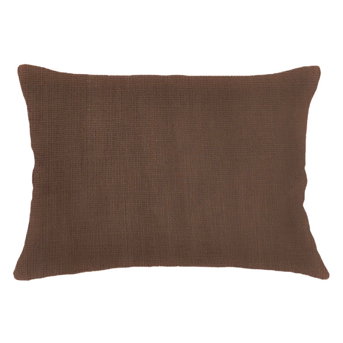 Anaya Home So Soft Linen Oak Brown Lumbar Pillow 14x20 With Down Insert - Image 1