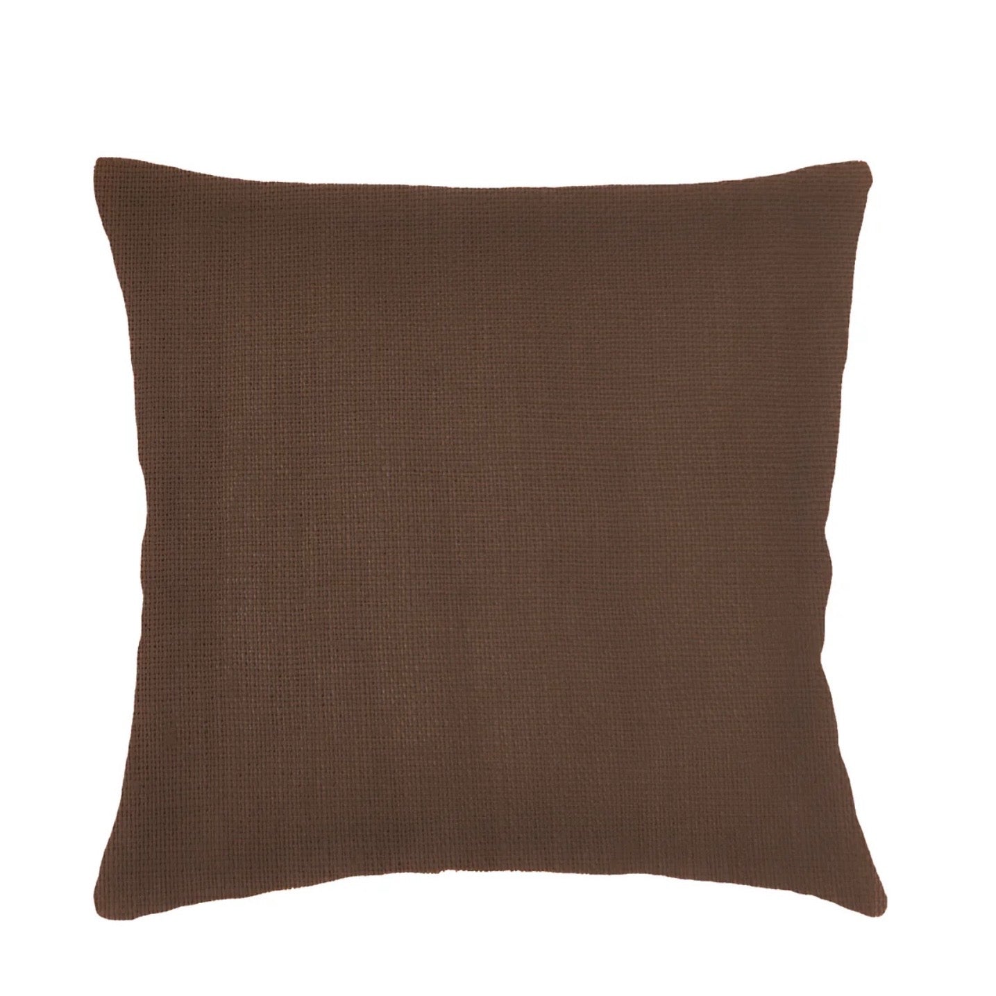 Anaya Home So Soft Linen Oak Brown Pillow 20x20 With Down Insert - Image 1