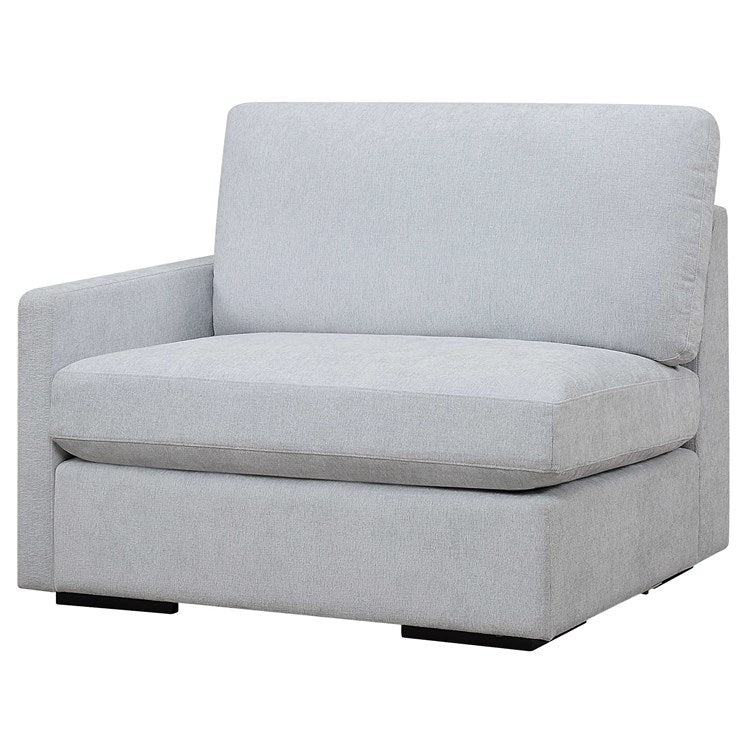 Uttermost Refuge Modular Left Arm Facing Piece ~ Cloud Blue Performance Fabric - Image 2