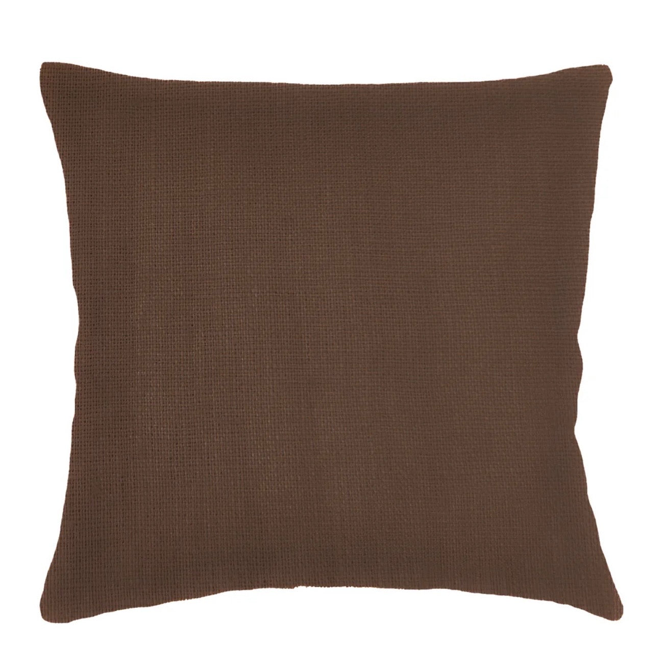 Anaya Home So Soft Linen Oak Brown Euro Pillow 26x26 With Down Insert - Image 1
