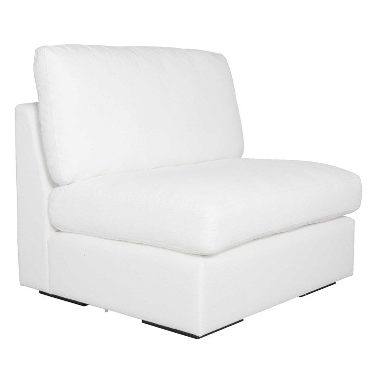 Uttermost Refuge Modular Armless Piece ~ Ultra Plush Artic White Performance Fabric