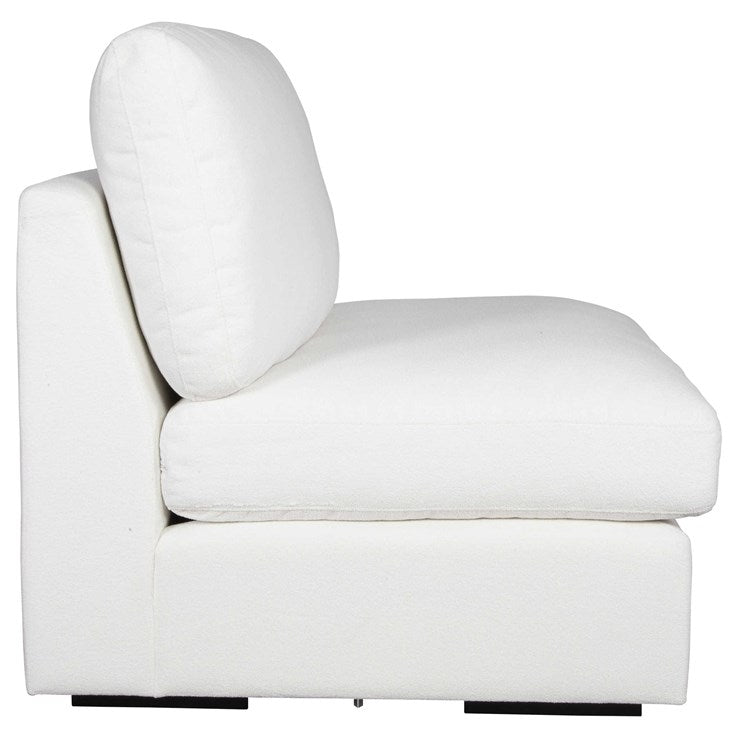 Uttermost Refuge Modular Armless Piece ~ Ultra Plush Artic White Performance Fabric - Image 3