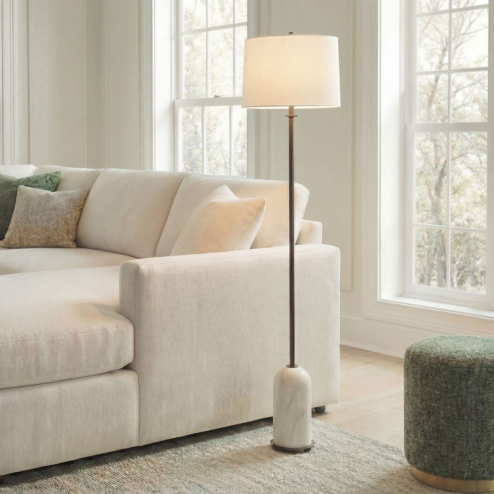 Casa Bella Living Bronze & Dome Marble Base Floor Lamp