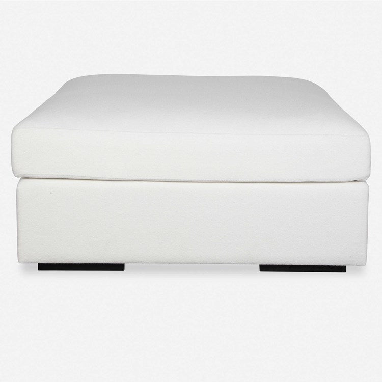 Uttermost Refuge Modular Ottoman ~ Ultra Plush Artic White Performance Fabric - Image 2