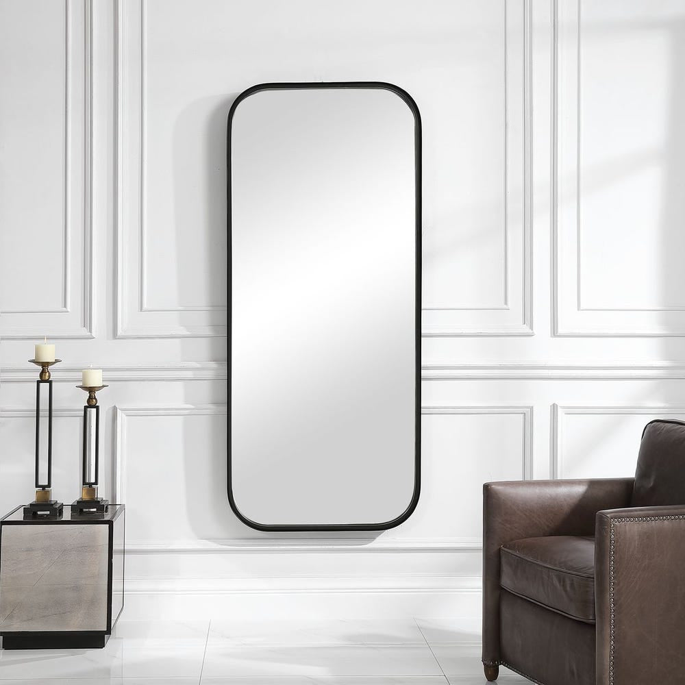 Uttermost Concord Tall Satin Black Mirror - Image 1