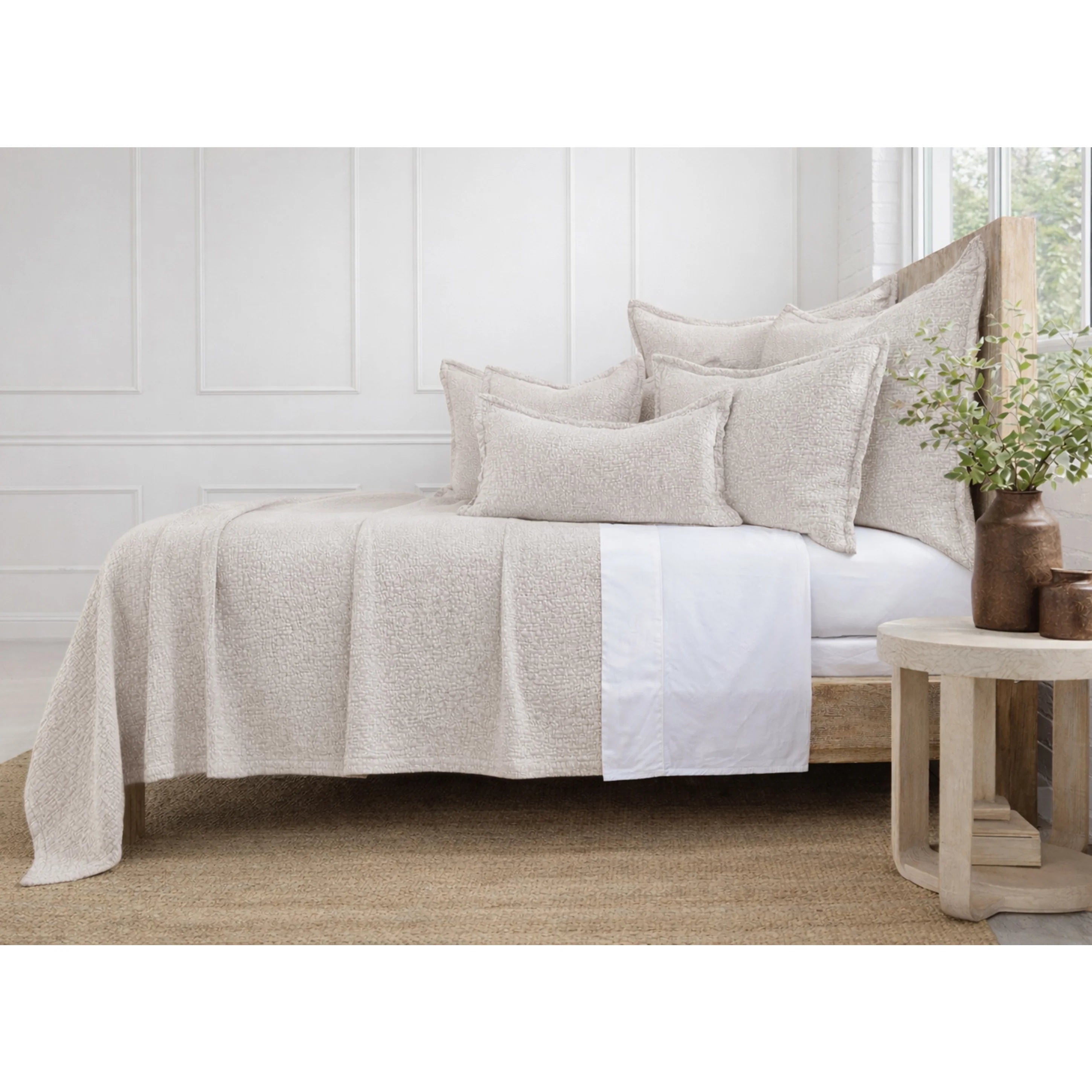 Pom Pom at Home Malibu Oatmeal Matelasse Blanket  ~ Available in Twin/Twin XL, Queen and King Sizes - Image 2