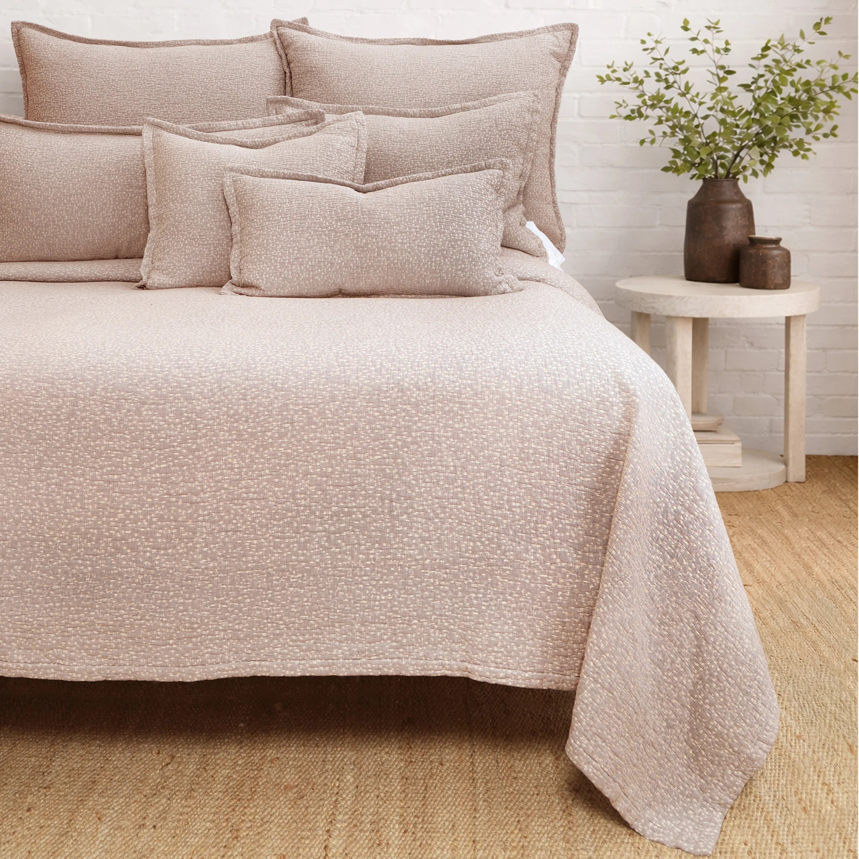 Pom Pom at Home Malibu Matelasse 20 x 36 King Sham ~ Washed Terra Cotta - Image 3