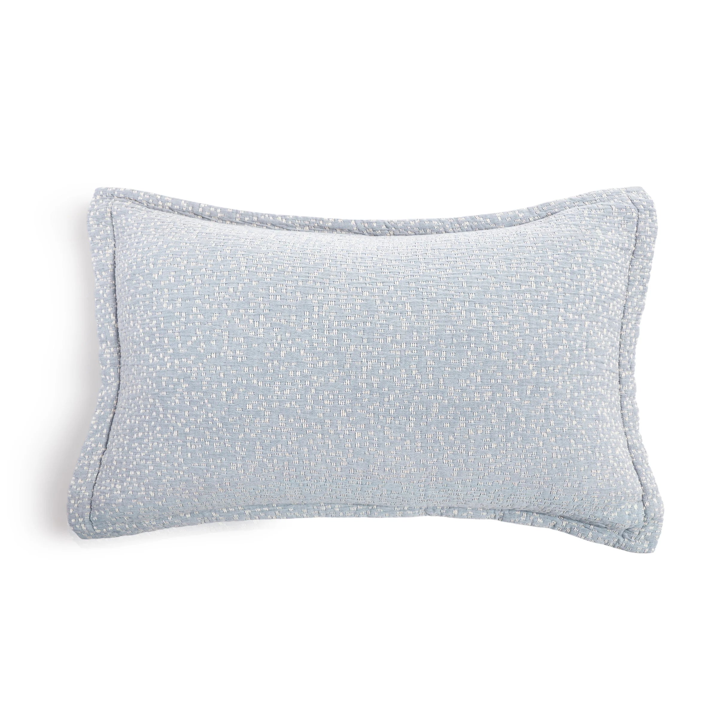 Pom Pom at Home Malibu Matelasse 14 x 24 Pillow with Insert ~ Light Blue