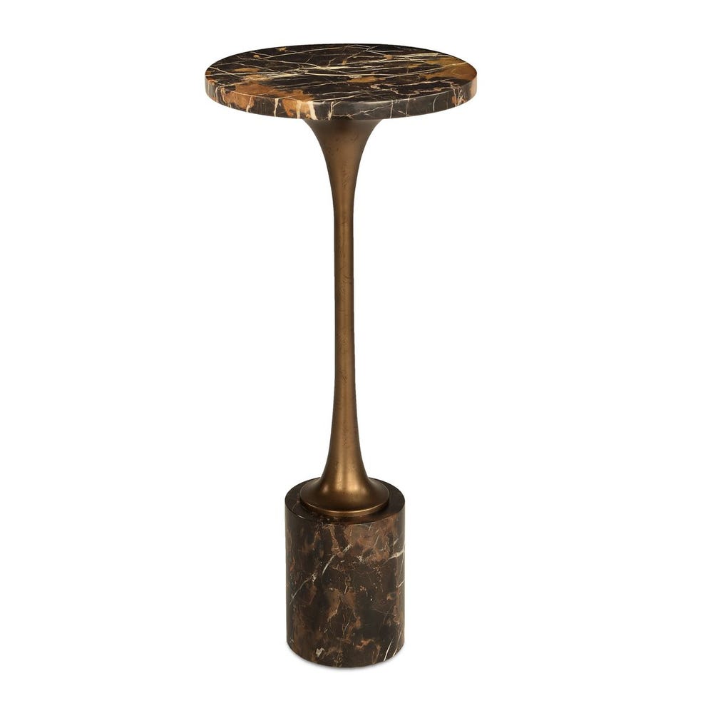 Uttermost Karnes Black Marble Drink Table - Image 2