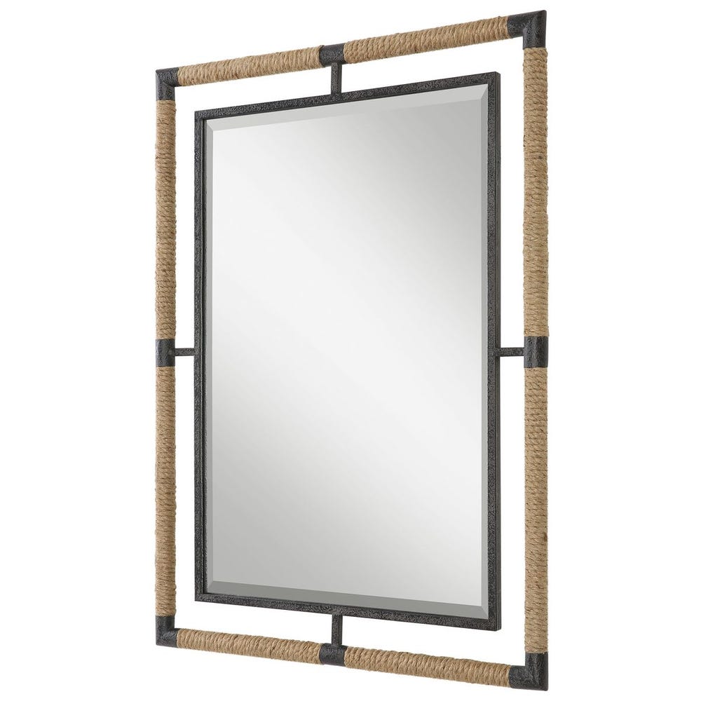 Uttermost Melville Natural Rope And Rust Black Iron Mirror - Image 3