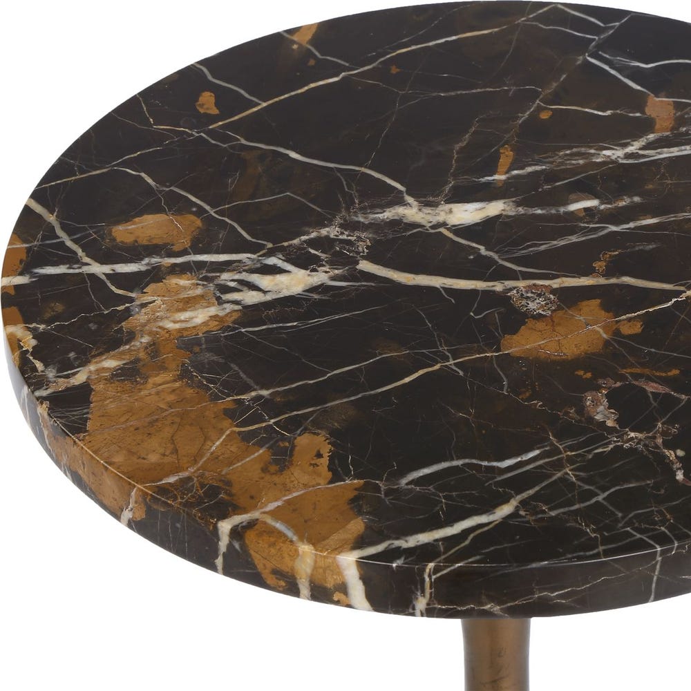 Uttermost Karnes Black Marble Drink Table - Image 3