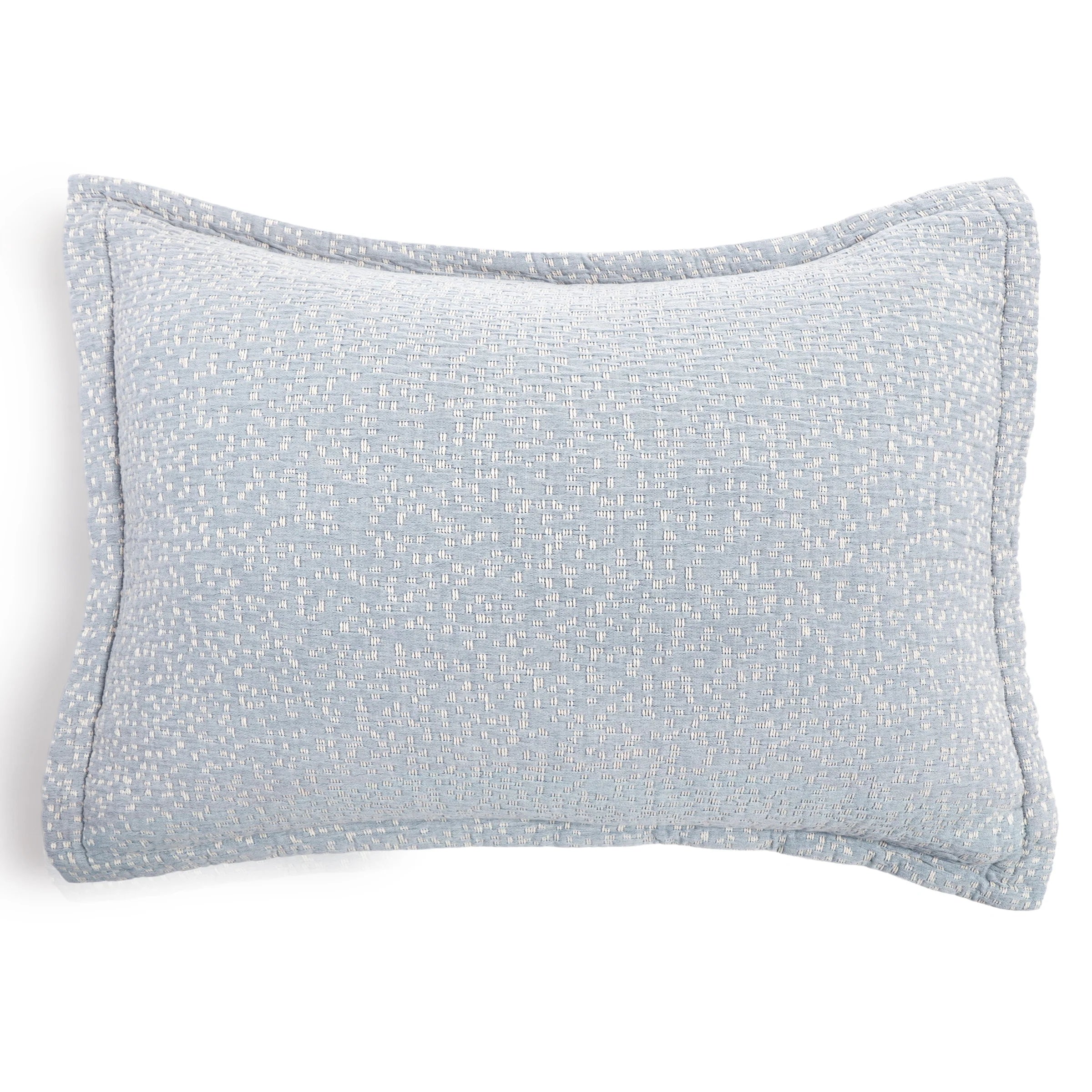Pom Pom at Home Malibu Matelasse 28 x 36 Big Pillow with Insert ~ Light Blue