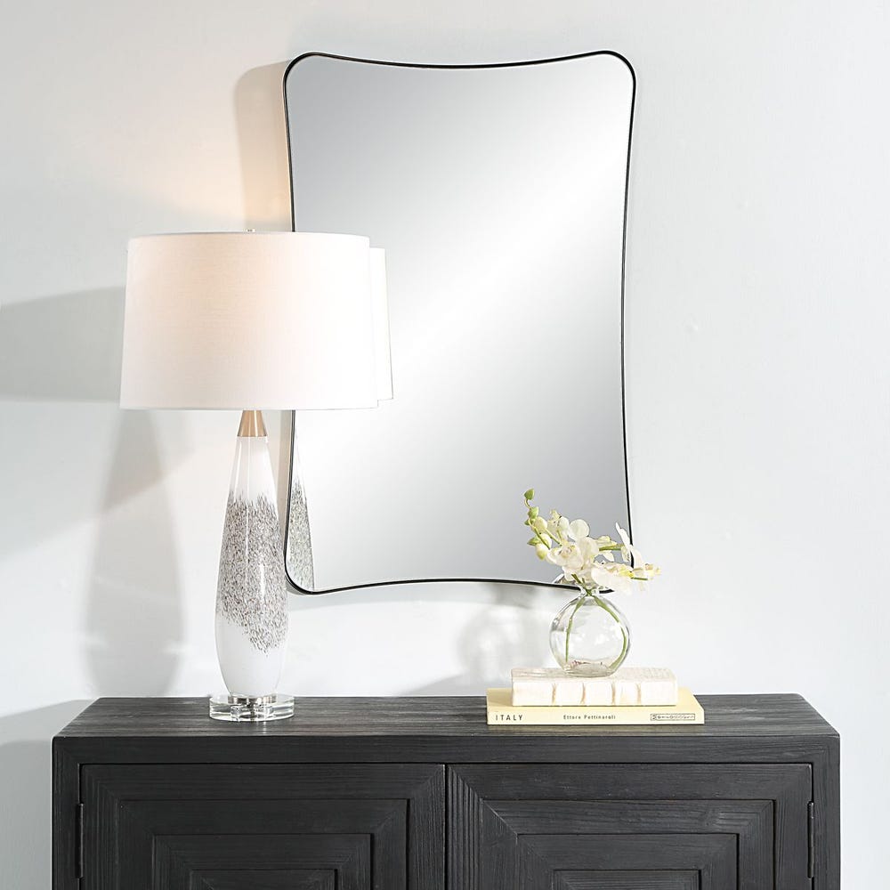 Uttermost Loudon Satin Black Vanity Mirror - Image 2