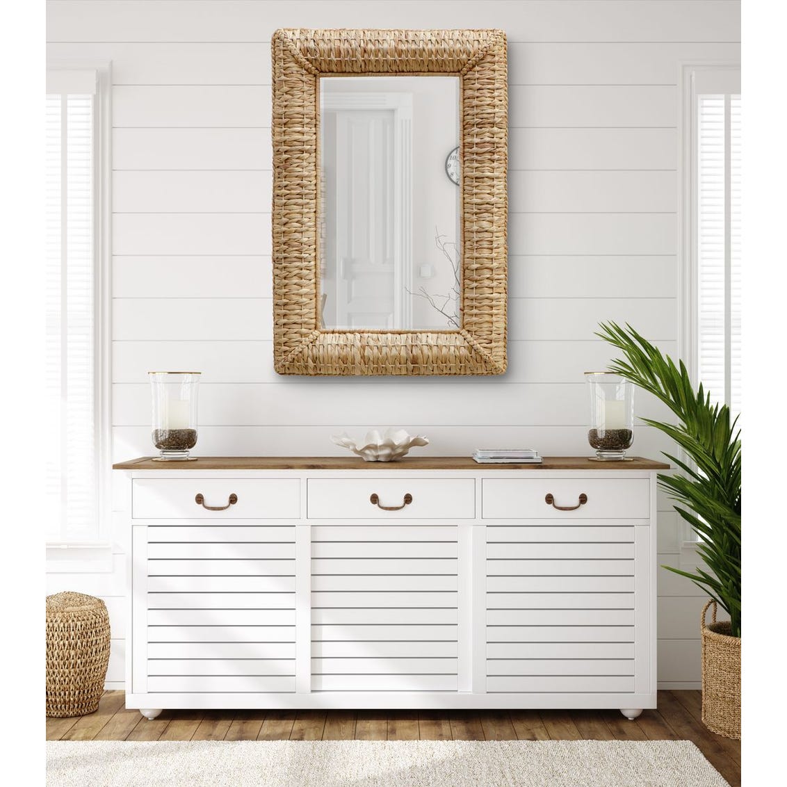 Uttermost Twisted Seagrass Rectangle Mirror - Image 1