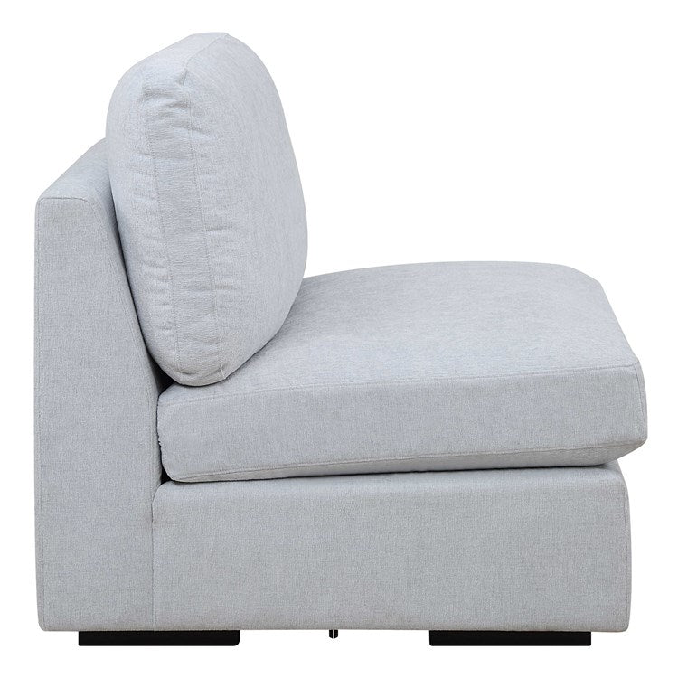 Uttermost Refuge Modular Armless Piece ~ Cloud Blue Performance Fabric - Image 3