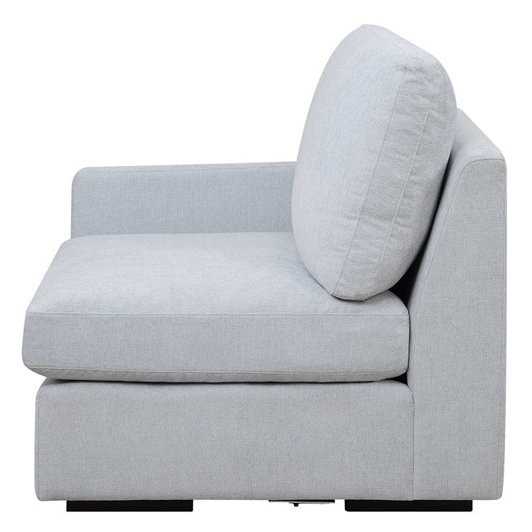 Uttermost Refuge Modular Left Arm Facing Piece ~ Cloud Blue Performance Fabric - Image 3