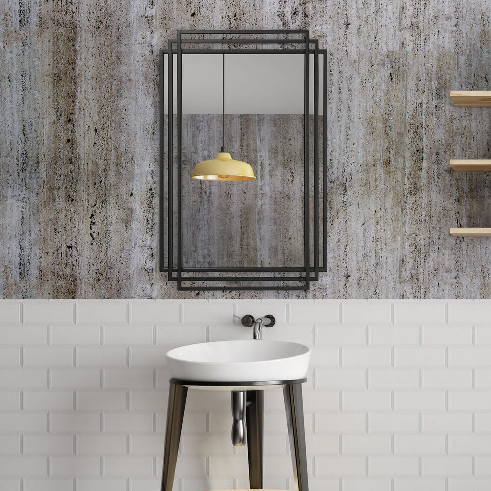 Uttermost Amherst Matte Black Mirror