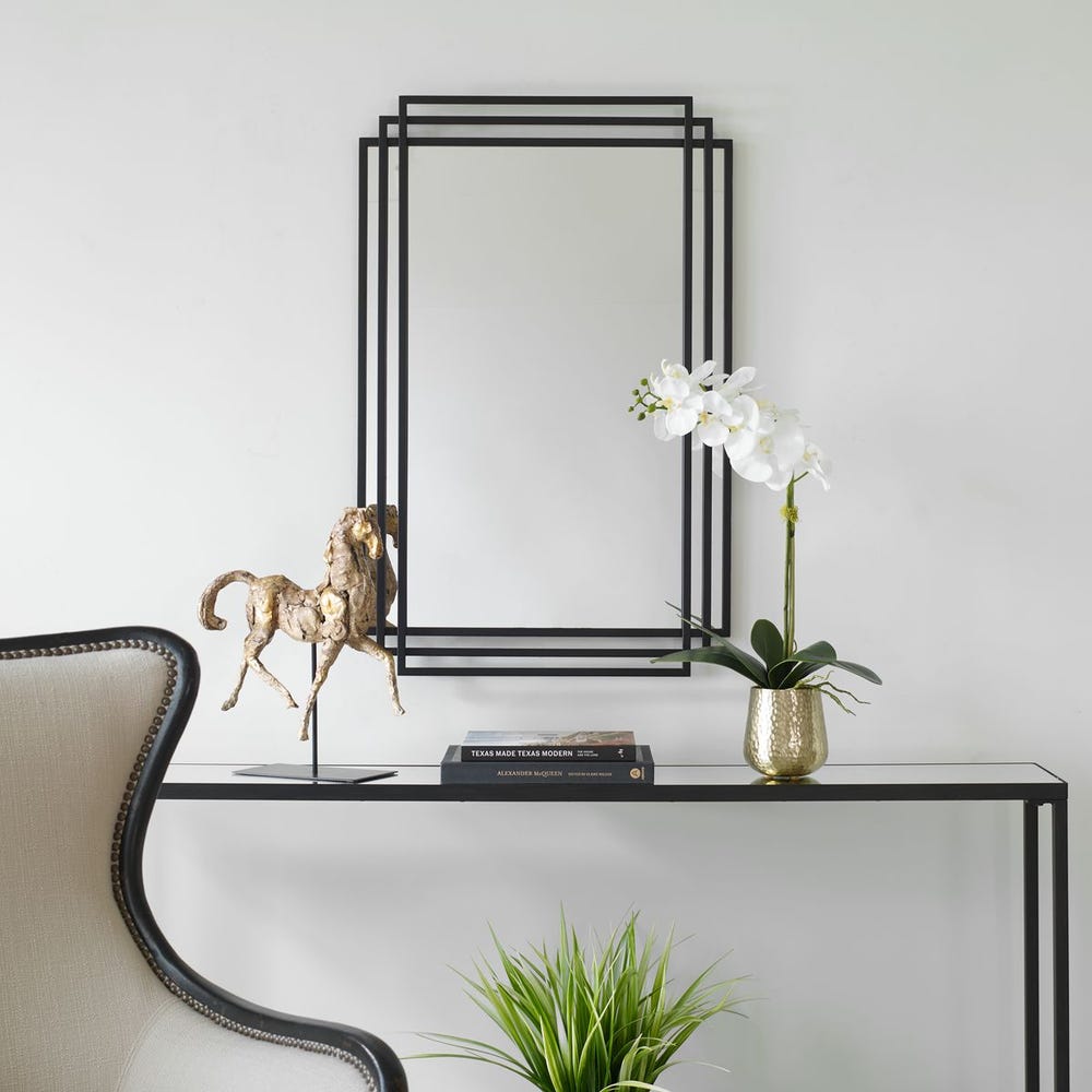 Uttermost Amherst Matte Black Mirror - Image 2