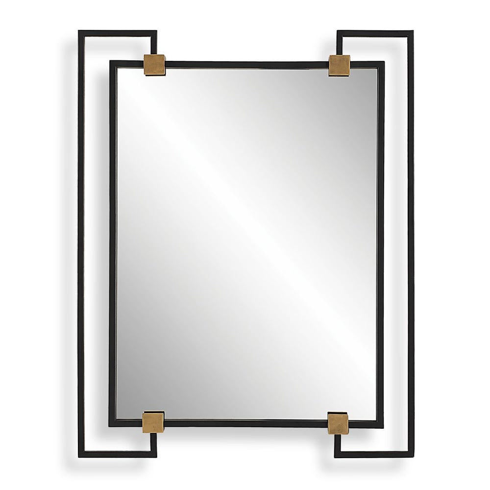 Uttermost Ivey Black Iron Rectangle Mirror - Image 3