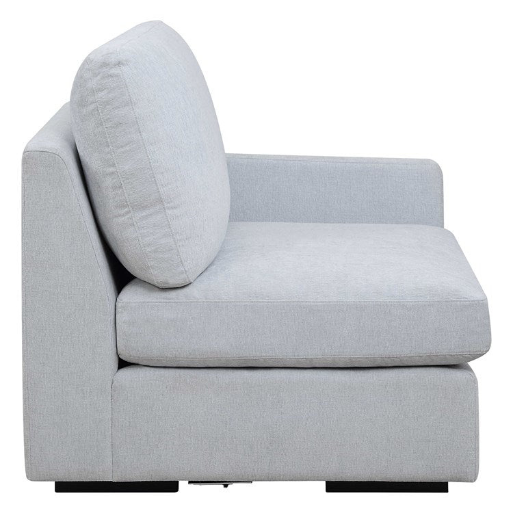 Uttermost Refuge Modular Right Arm Facing Piece ~ Cloud Blue Performance Fabric - Image 3