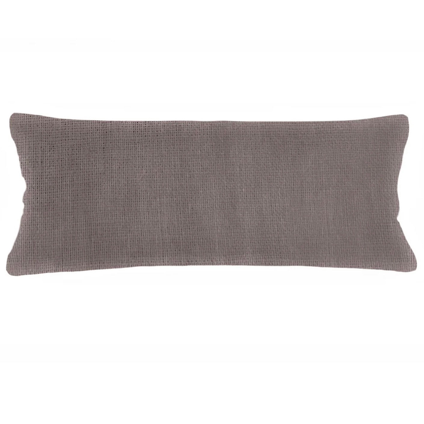 Anaya Home So Soft Linen Taupe Body Pillow With Down Alternative Insert - Image 1