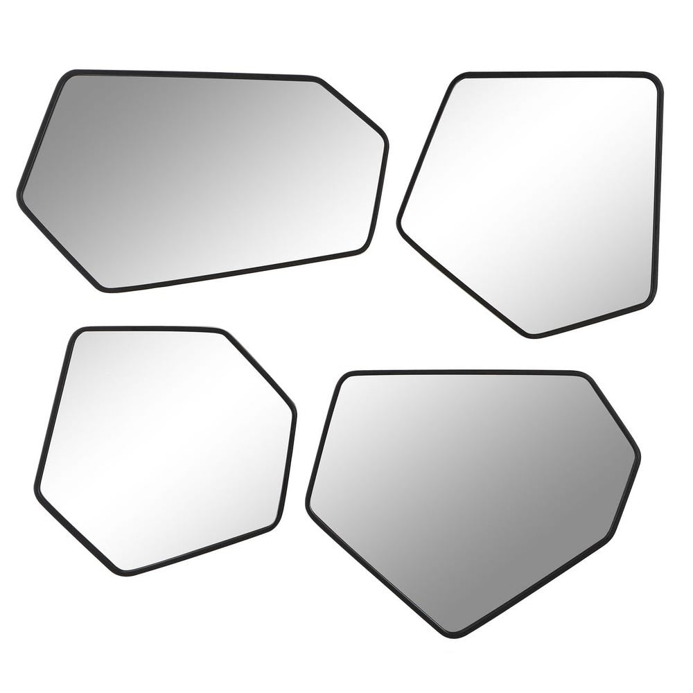Uttermost Linneah Scandinavian Satin Black Mirrors ~ Set Of 4 - Image 2