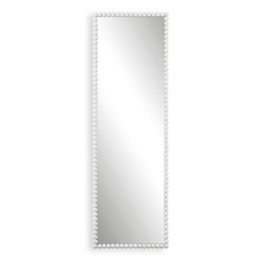 Uttermost Serna Matte White Beaded Tall Mirror - Image 2