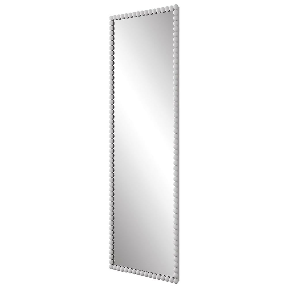 Uttermost Serna Matte White Beaded Tall Mirror - Image 3