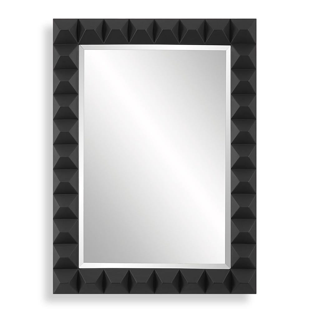Uttermost Studded Sleek Black Pattern Mirror - Image 3
