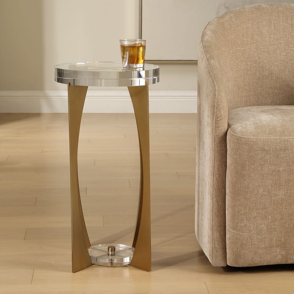 Uttermost Kolkata Crystal Tabletop Accent Table - Image 1