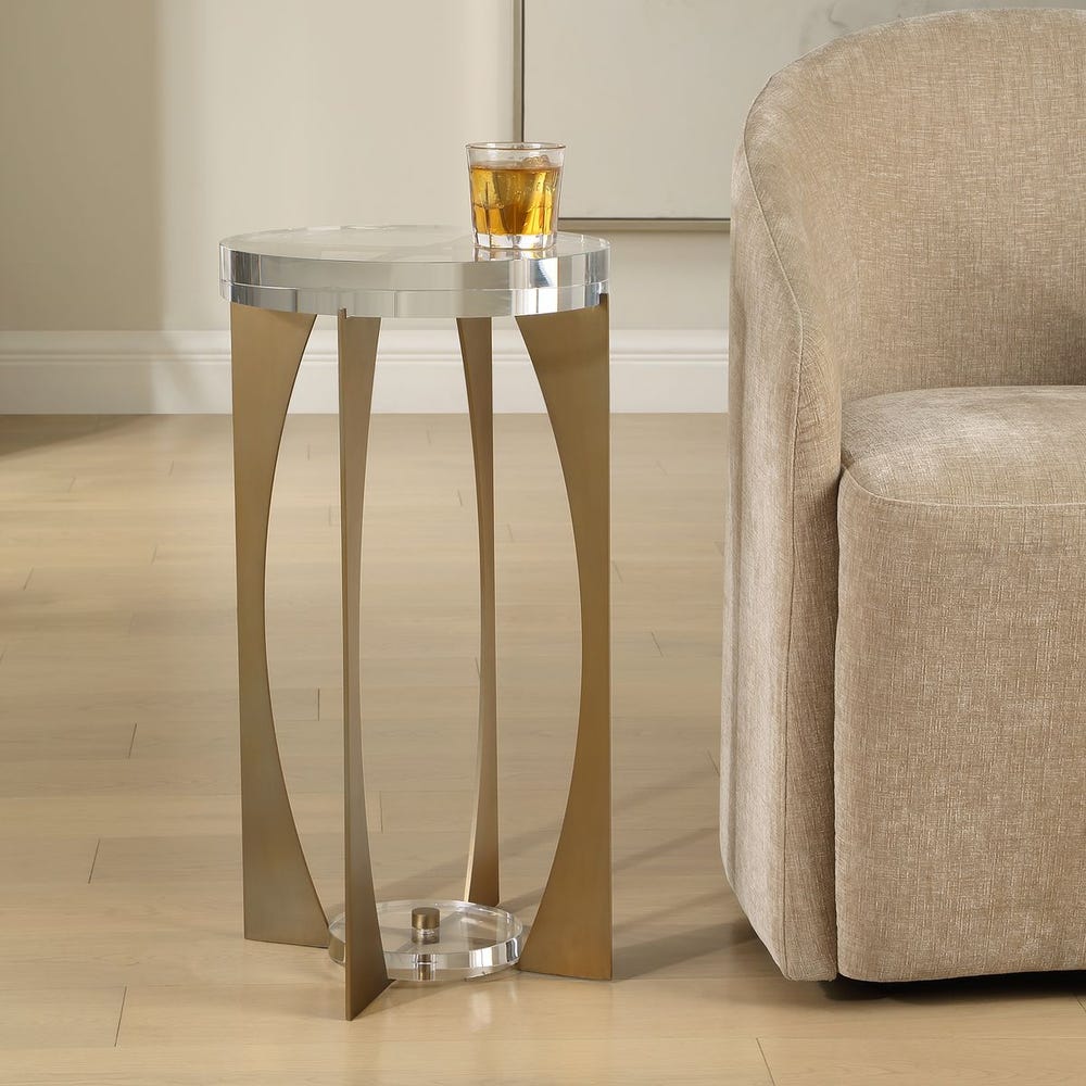 Uttermost Kolkata Crystal Tabletop Accent Table - Image 2