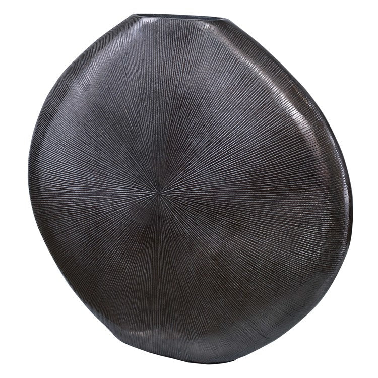 Uttermost Gretchen Black Contemporary Textured Vase - Image 3