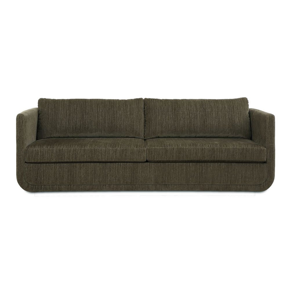 Uttermost Abound Herb Green Textured Chenille Sofa - Image 3