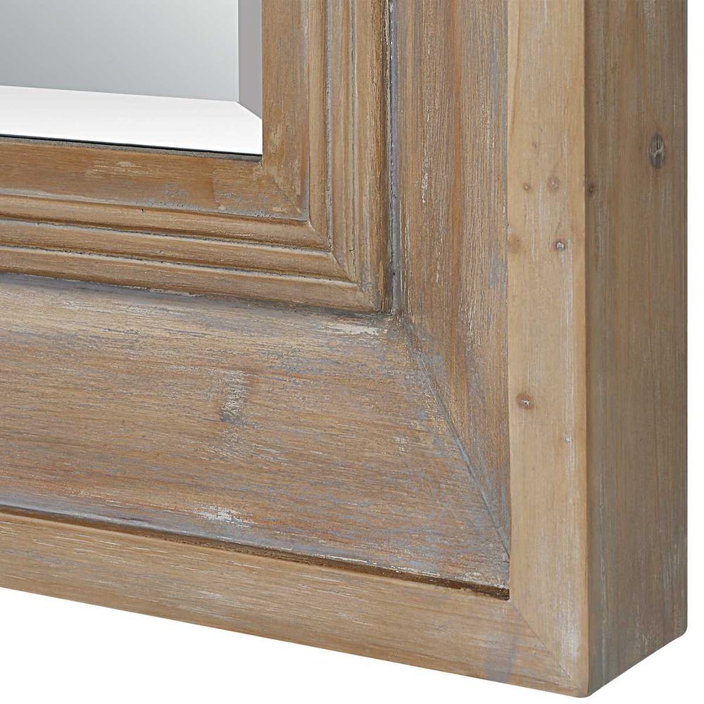 Uttermost Missoula Solid Light Gray Wash Wood Mirror - Image 3