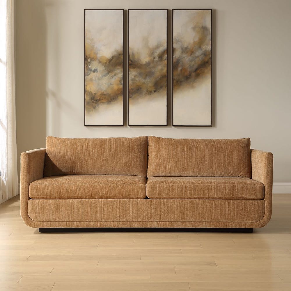 Uttermost Abound Ginger Textured Chenille Sofa - Image 1