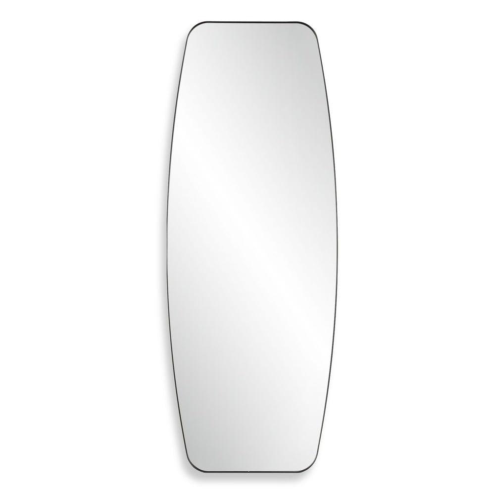 Uttermost Caspian Sleek Satin Black Curved Mirror - Image 3