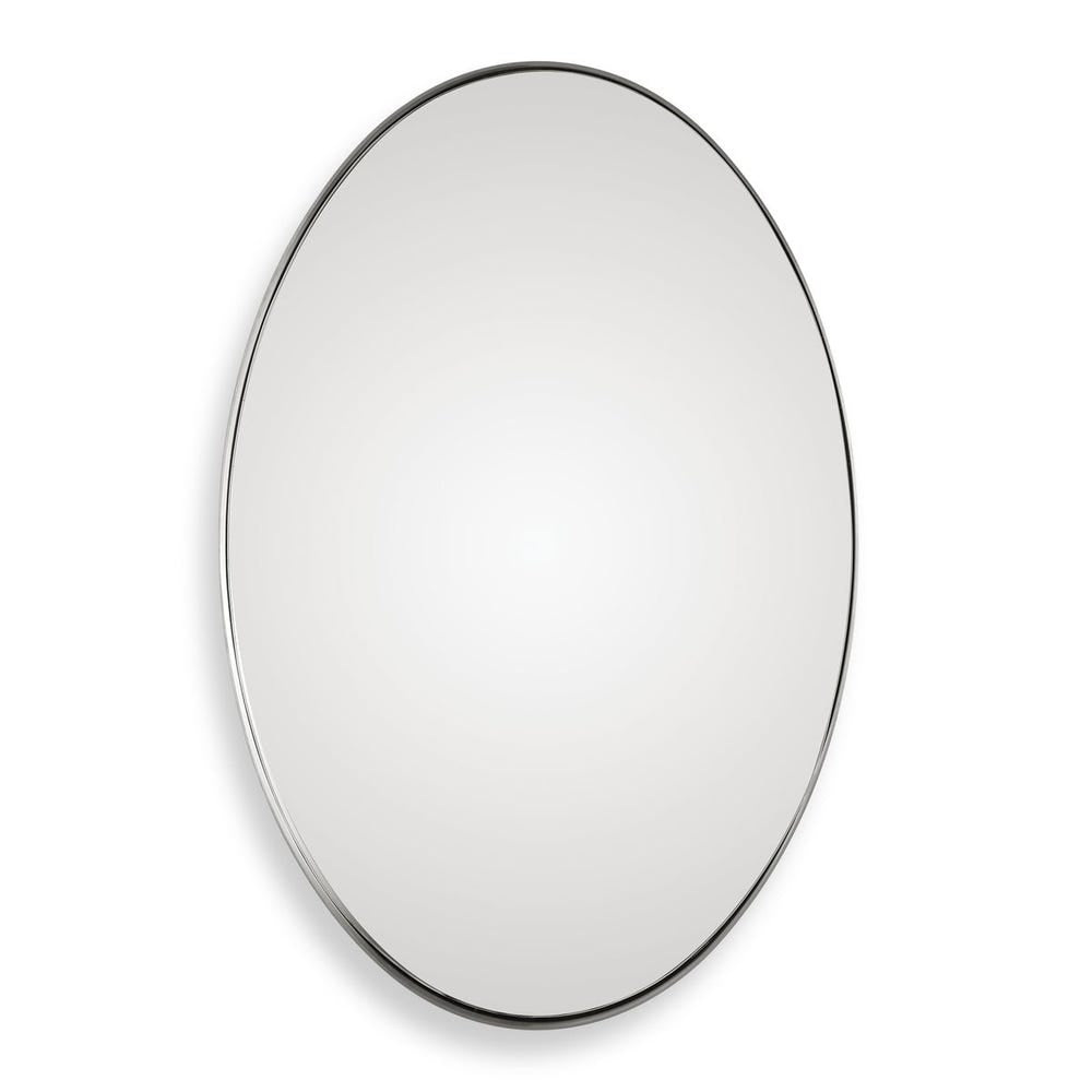 Uttermost Pursley Steel Brushed Nickel Oval Mirror - Image 3