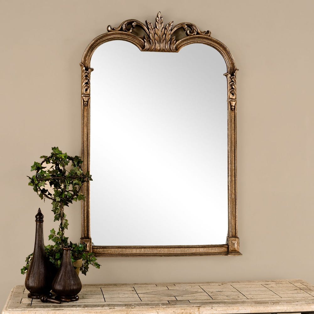 Uttermost Jacqueline Champagne Silver Leaf Mirror - Image 1