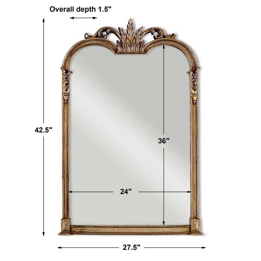 Uttermost Jacqueline Champagne Silver Leaf Mirror - Image 3