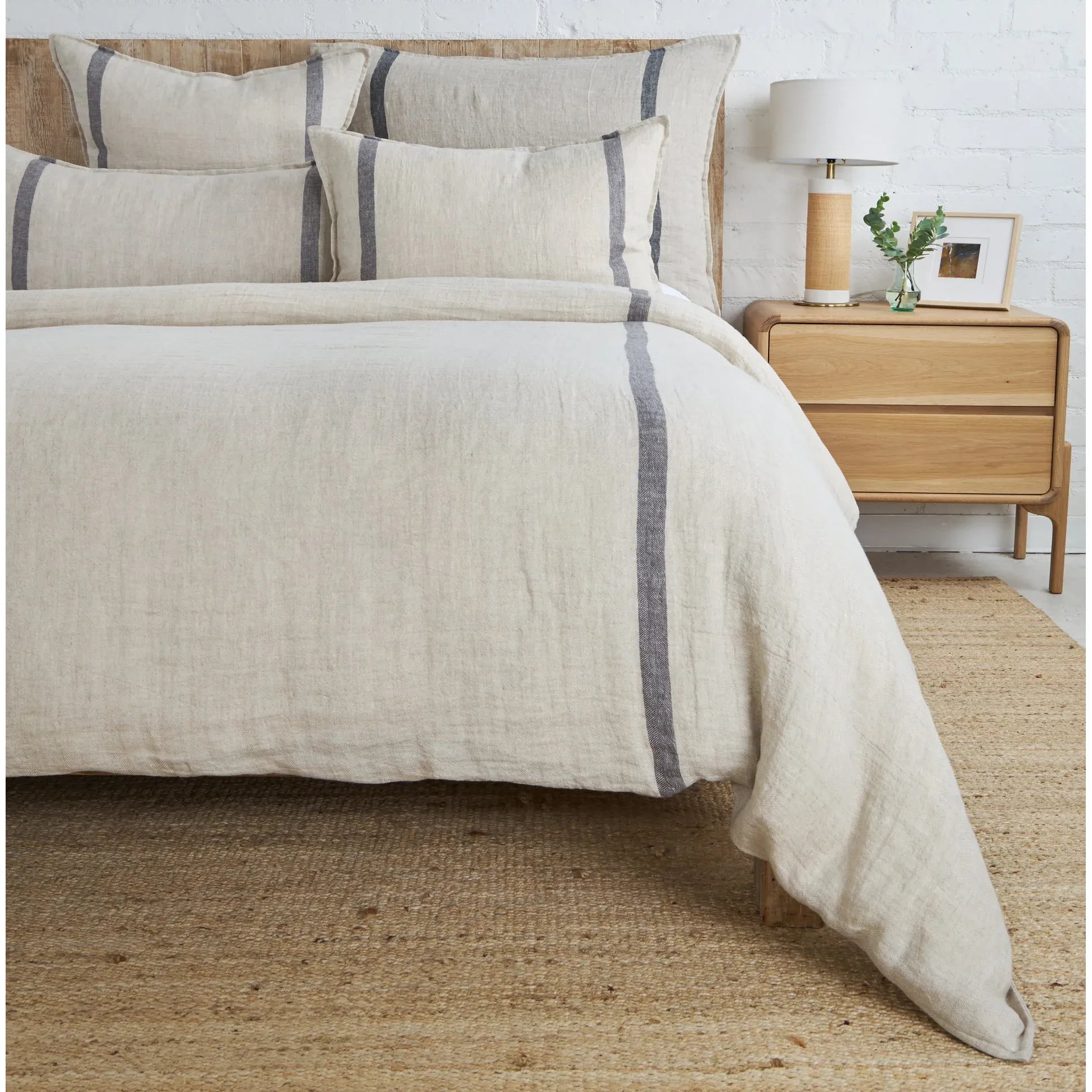 Pom Pom at Home Rory Flax and Midnight Big Pillow with Insert ~ 28 x 36 - Image 2