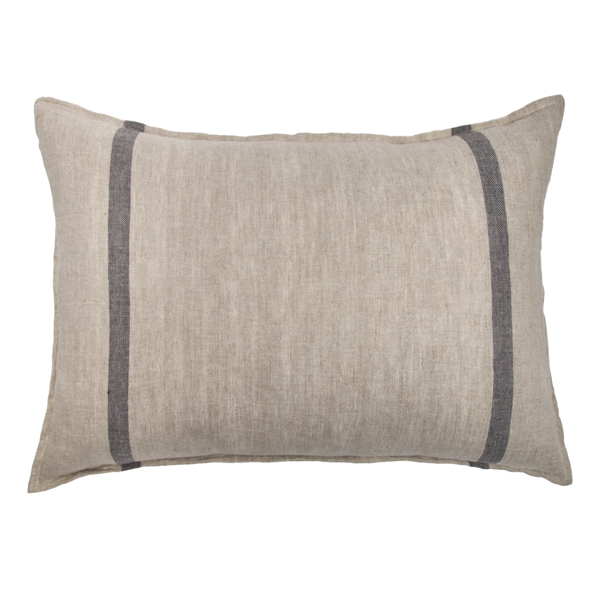 Pom Pom at Home Rory Flax and Midnight Big Pillow with Insert ~ 28 x 36 - Image 1