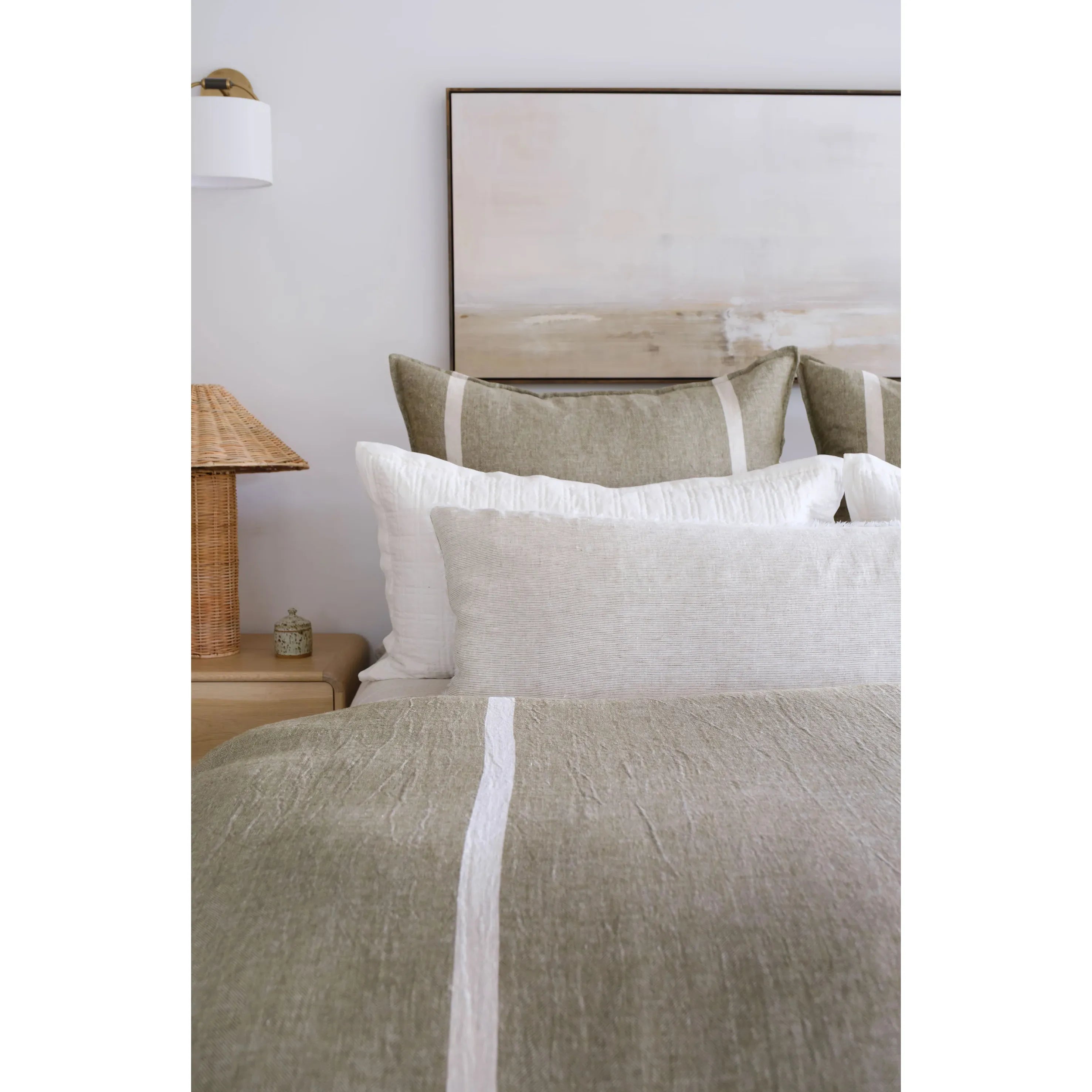 Pom Pom at Home Rory Moss and Flax Big Pillow with Insert ~ 28 x 36 - Image 3