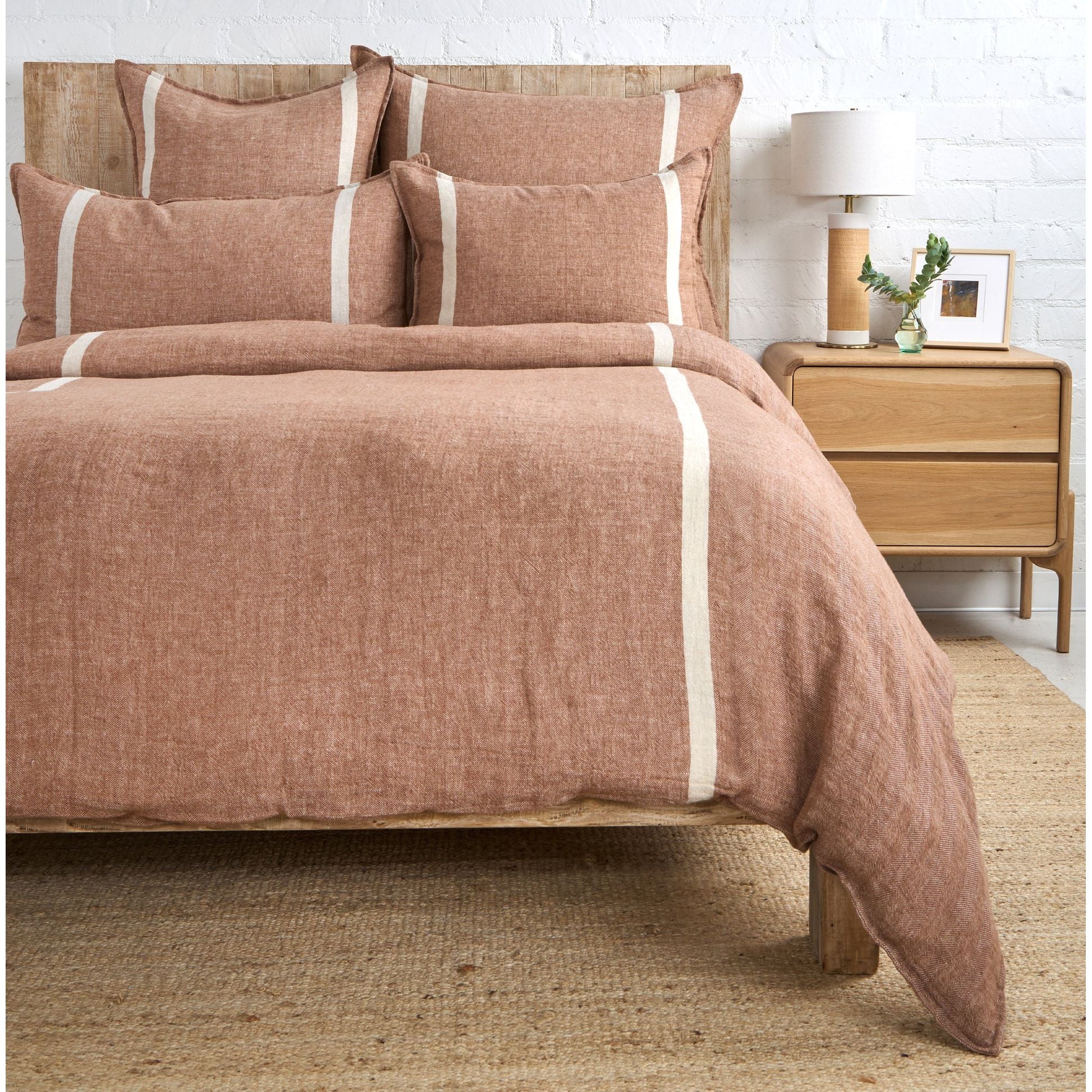 Pom Pom at Home Rory Terra Cotta and Flax Big Pillow with Insert ~ 28 x 36 - Image 2