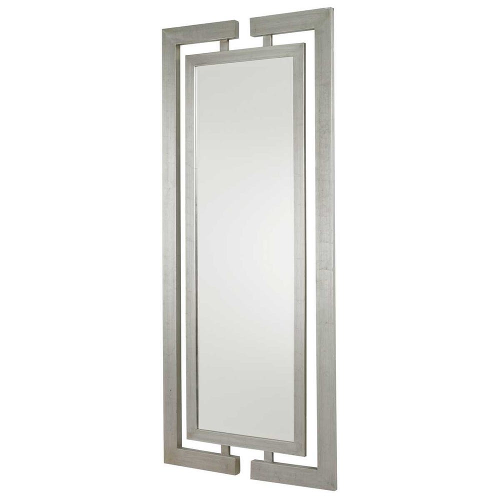 Uttermost Jamal Wooden Frame Silver Leaf Mirror - Image 3